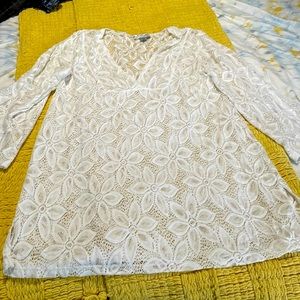 White lace coverup